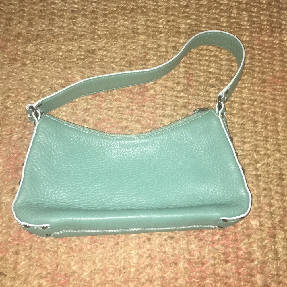 Cole Haan Village turquoise leather purse